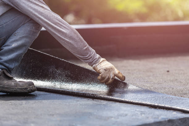 Professional Basement Waterproofing technician working in Sharpsville, IN